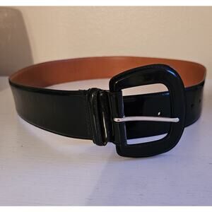 Ralph Lauren Belt Patent Leather Black 42" Long EUC